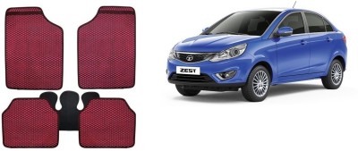 Autofetch Rubber Standard Mat For  Tata Zest(Red)