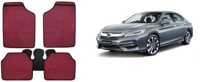 Autofetch Rubber Standard Mat For  Honda Accord(Red)