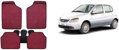 Autofetch Rubber Standard Mat For  Tata Indigo(Red)