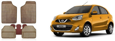 Autofetch Rubber Standard Mat For  Nissan Micra(Beige)
