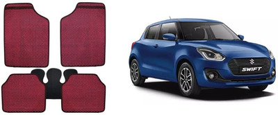 Autofetch Rubber Standard Mat For  Maruti Suzuki Swift(Red)
