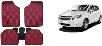 Autofetch Rubber Standard Mat For  Chevrolet Sail U-VA(Red)