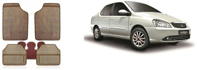 Autofetch Rubber Standard Mat For  Tata Indigo(Beige)
