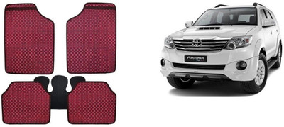 Autofetch Rubber Standard Mat For  Toyota Fortuner(Red)