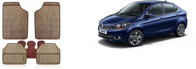 Autofetch Rubber Standard Mat For  Tata Tigor(Beige)