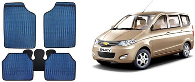 Autofetch Rubber Standard Mat For  Chevrolet Enjoy(Blue)
