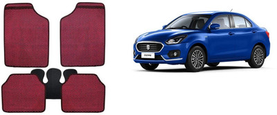 Autofetch Rubber Standard Mat For  Maruti Suzuki Swift Dzire(Red)