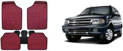 Autofetch Rubber Standard Mat For  Universal For Car(Red)