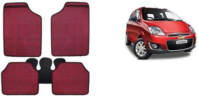 Autofetch Rubber Standard Mat For  Chevrolet Spark(Red)