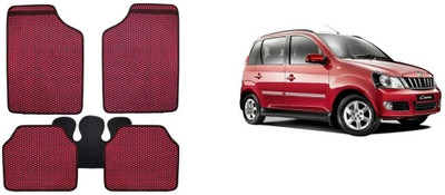 Autofetch Rubber Standard Mat For  Mahindra Verito(Red)