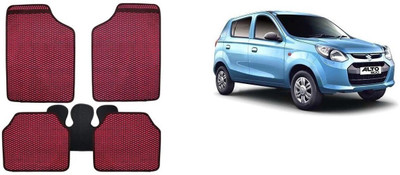 Autofetch Rubber Standard Mat For  Maruti Suzuki Alto 800(Red)