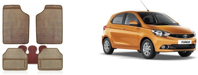 Autofetch Rubber Standard Mat For  Tata Tiago(Beige)