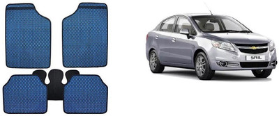 Autofetch Rubber Standard Mat For  Chevrolet Sail(Blue)