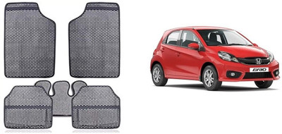 Autofetch Rubber Standard Mat For  Honda Brio(Grey)
