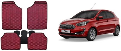 Autofetch Rubber Standard Mat For  Ford Figo(Red)