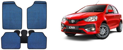 Autofetch Rubber Standard Mat For  Toyota Etios Liva(Blue)