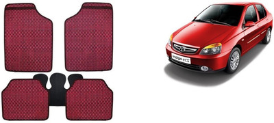 Autofetch Rubber Standard Mat For  Tata Indigo eCS(Red)