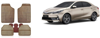 Autofetch Rubber Standard Mat For  Toyota Corolla Altis(Beige)