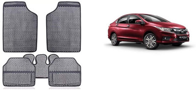 Autofetch Rubber Standard Mat For  Honda New City(Grey)