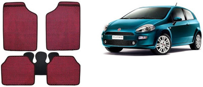 Autofetch Rubber Standard Mat For  Fiat Punto(Red)