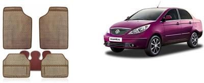 Autofetch Rubber Standard Mat For  Tata Manza(Beige)