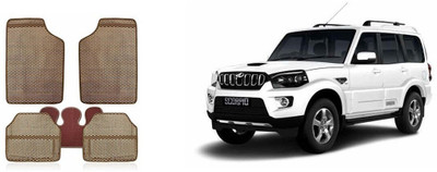Autofetch Rubber Standard Mat For  Mahindra Scorpio(Beige)