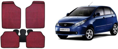 Autofetch Rubber Standard Mat For  Tata Indigo CS(Red)