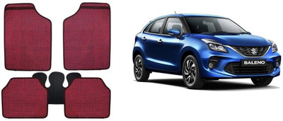 Autofetch Rubber Standard Mat For  Maruti Suzuki Baleno(Red)