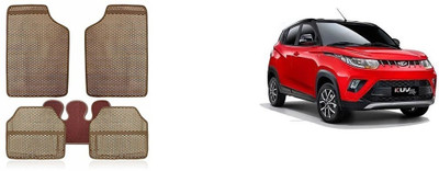 Autofetch Rubber Standard Mat For  Mahindra KUV100(Beige)