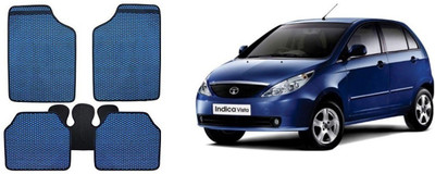 Autofetch Rubber Standard Mat For  Tata Indica Vista(Blue)