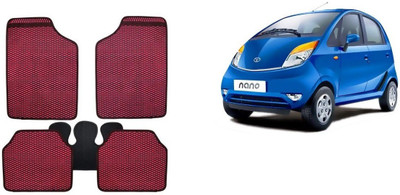 Autofetch Rubber Standard Mat For  Tata Nano(Red)