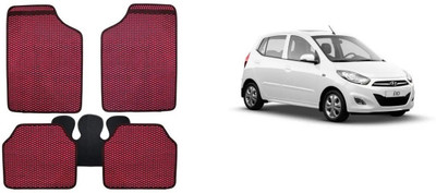 Autofetch Rubber Standard Mat For  Hyundai i20(Red)