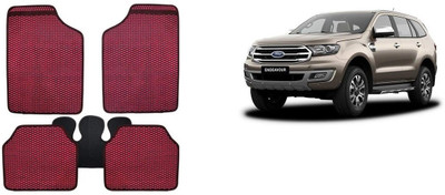 Autofetch Rubber Standard Mat For  Ford Endeavour(Red)