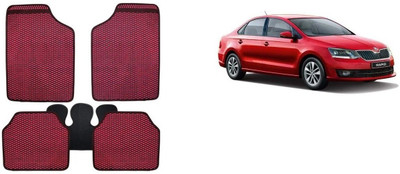 Autofetch Rubber Standard Mat For  Skoda Superb(Red)