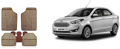 Autofetch Rubber Standard Mat For  Ford Aspire(Beige)
