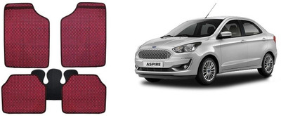 Autofetch Rubber Standard Mat For  Ford Aspire(Red)