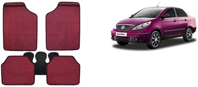 Autofetch Rubber Standard Mat For  Tata Manza(Red)