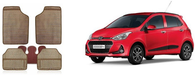 Autofetch Rubber Standard Mat For  Hyundai Grand i10(Beige)