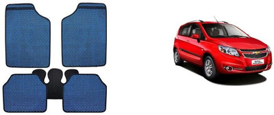 Autofetch Rubber Standard Mat For  Chevrolet Sail Hatchback(Blue)