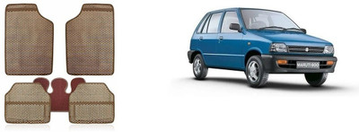 Autofetch Rubber Standard Mat For  Maruti Suzuki 800(Beige)