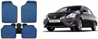 Autofetch Rubber Standard Mat For  Nissan Sunny(Blue)