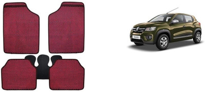 Autofetch Rubber Standard Mat For  Renault Kwid(Red)