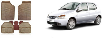 Autofetch Rubber Standard Mat For  Tata Indica(Beige)