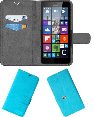 ACM Flip Cover for Microsoft Lumia 640(Blue, Cases with Holder, Pack of: 1)