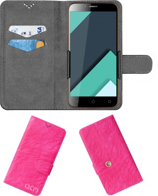 ACM Flip Cover for Karbonn Quattro L50hd(Pink, Cases with Holder, Pack of: 1)