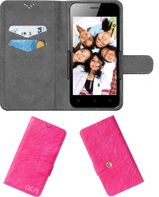 ACM Flip Cover for Celkon A66(Pink, Cases with Holder, Pack of: 1)