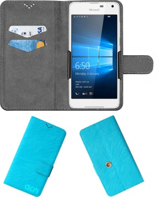 ACM Flip Cover for Microsoft Lumia 650(Blue, Cases with Holder, Pack of: 1)
