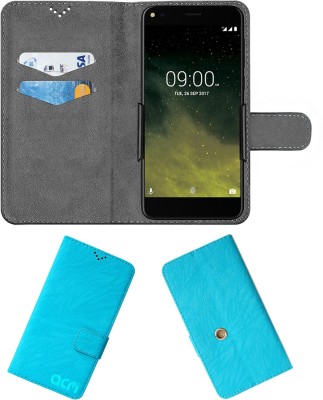 ACM Flip Cover for Lava Z70 4g(Blue, Cases with Holder, Pack of: 1)