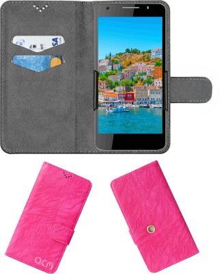 ACM Flip Cover for Intex Aqua Star 2(Pink, Cases with Holder, Pack of: 1)