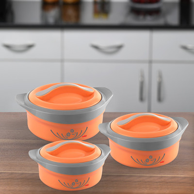 Cello Hot Feast Pack Of 3 Thermoware Casserole Set (1500 Ml, 1000 Ml, 500 Ml) For Rs. 649 @ 56% off
